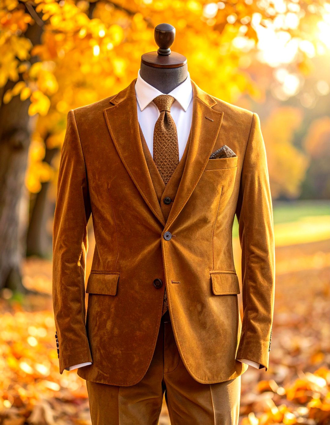 Earth Tone Corduroy Suit - 24 Men's Wedding Outfit Ideas