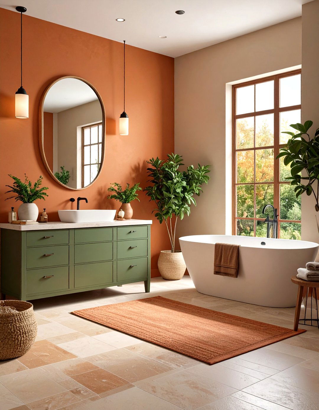 Earthy Color Palette Bathroom Harmony - 24 Natural Bathroom Ideas