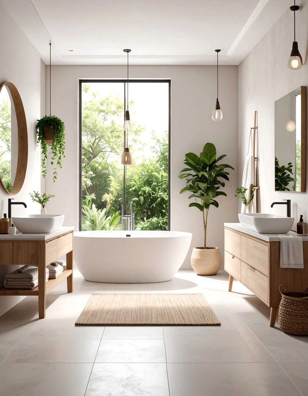 Earthy Neutral Color Foundation - 24 Elegant Bathroom Decor Ideas