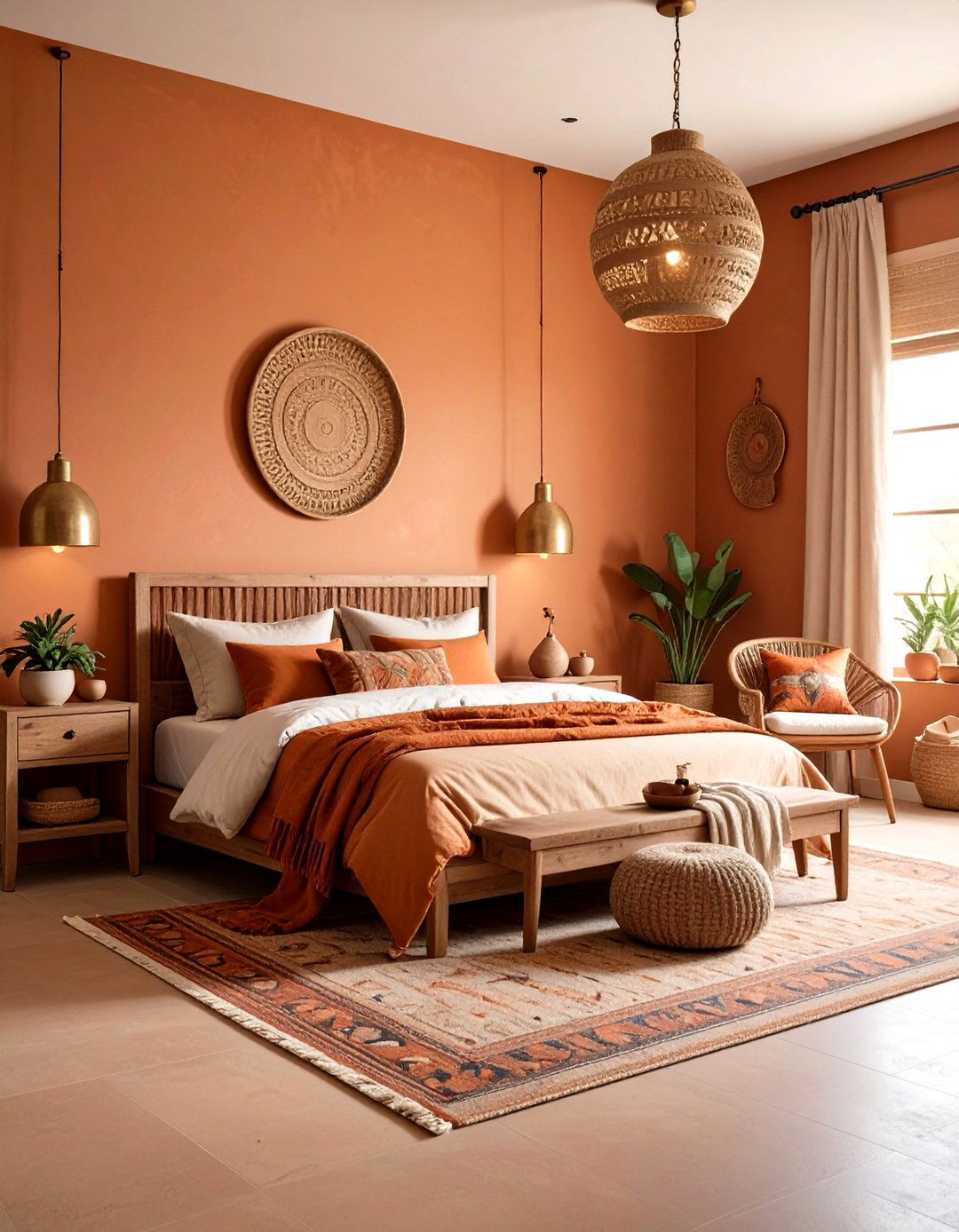 Earthy Terracotta Warmth Bedroom - 24 Dreamy Bedroom Design Ideas