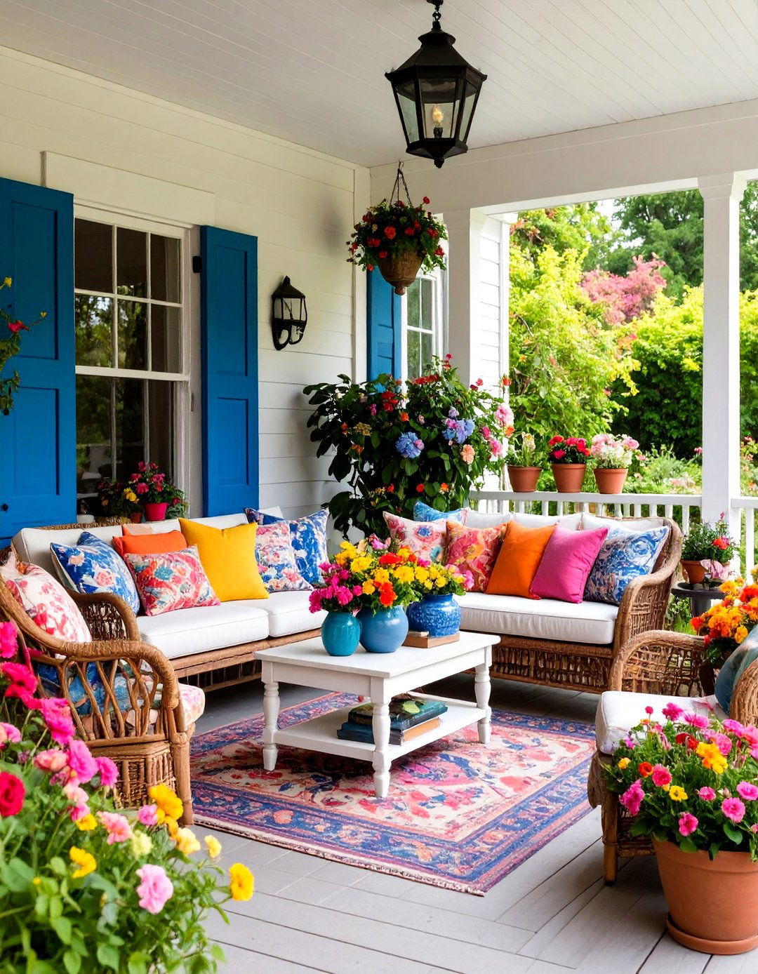 Eclectic Back Porch Gallery with Mixed Styles - 24 Back Porch Ideas