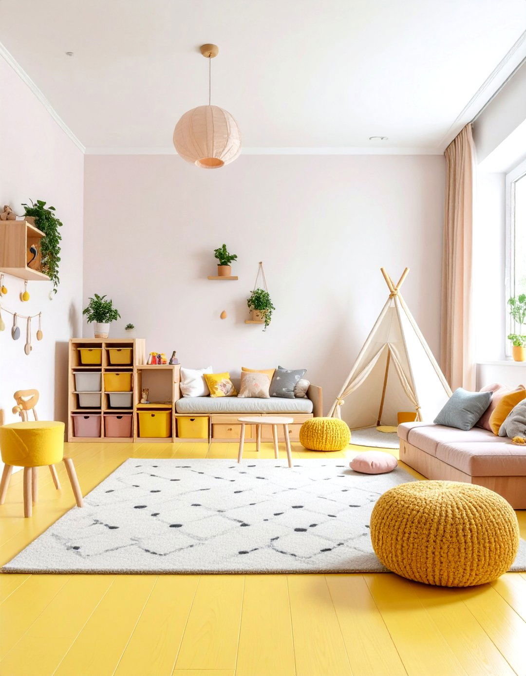 Eclectic Childrens Playroom - 24 How to Decorate With Yellow and Pink