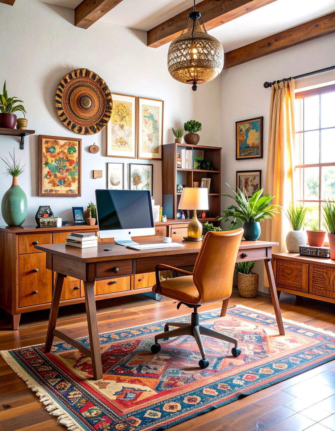 Eclectic Global Traveler Office - 24 Home Office Decor Ideas