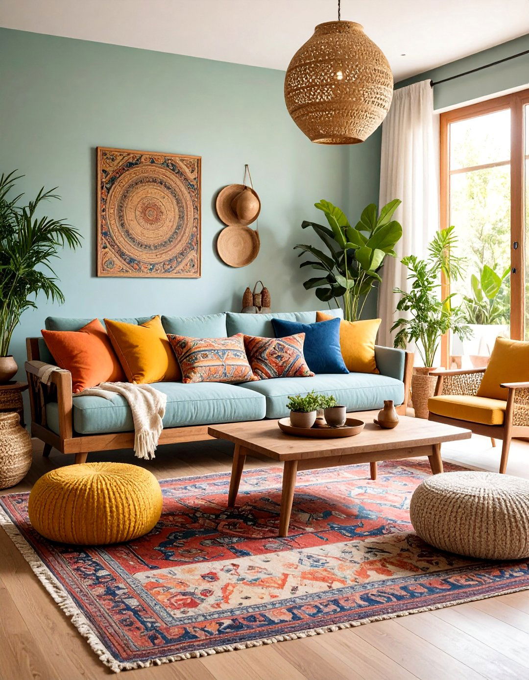 Eclectic Living Room with Vintage Finds and Global Accents - 24 Cozy Living Room Ideas