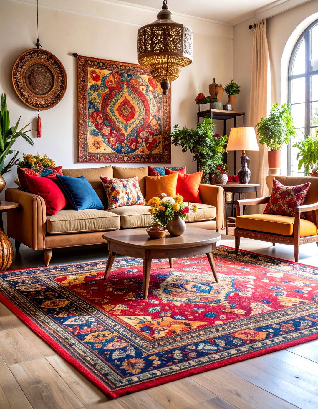 Eclectic Maximalist Brown Furniture Layout - 24 Dark Brown Couch Living Room Ideas