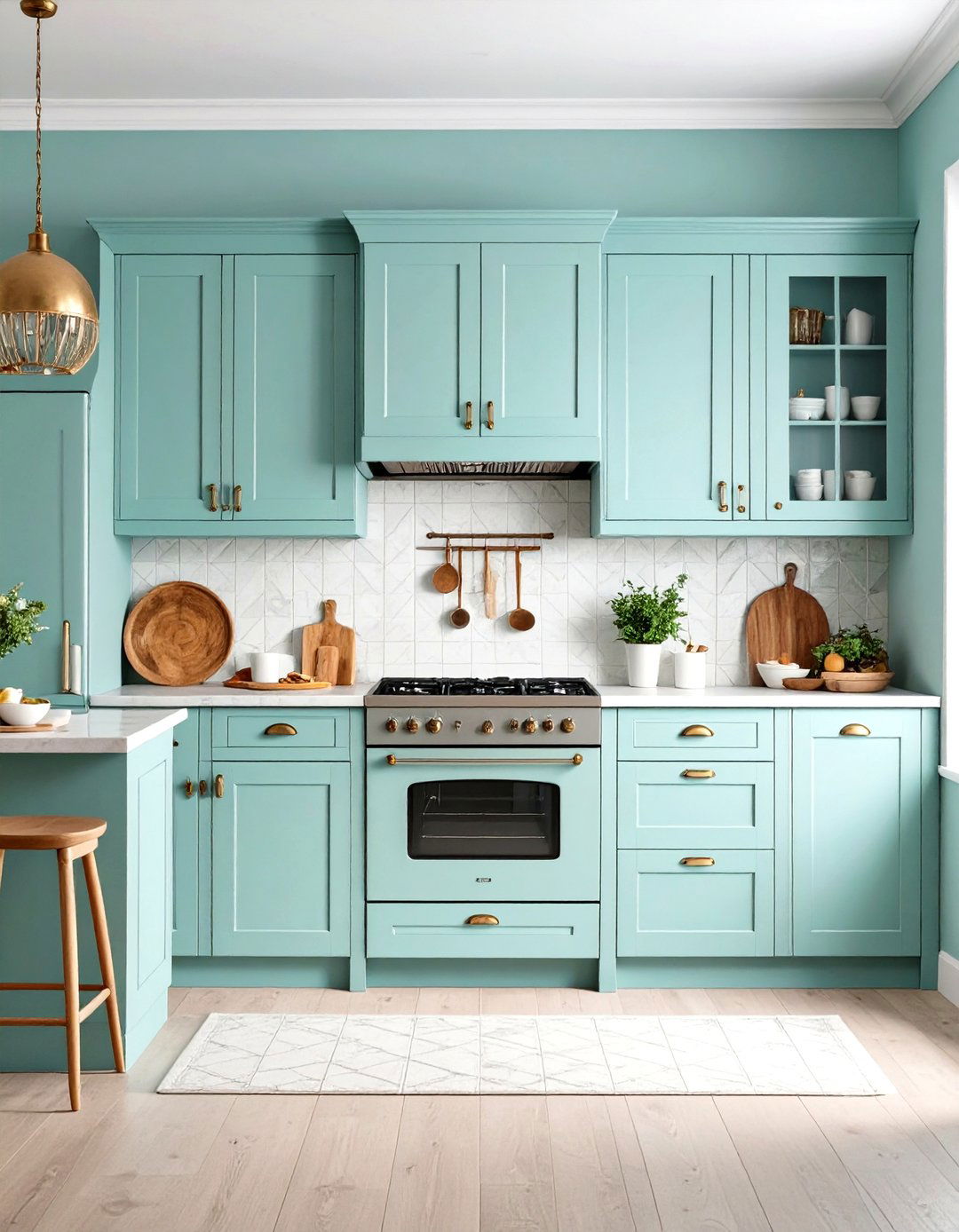 Eclectic Mint Green Kitchen - 24 Mint Green Kitchen Ideas