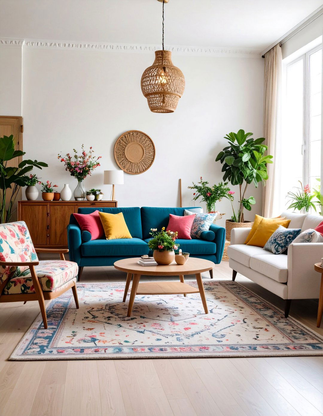 Eclectic Mix and Match Furniture Styling - 24 Budget Apartment Living Room Ideas