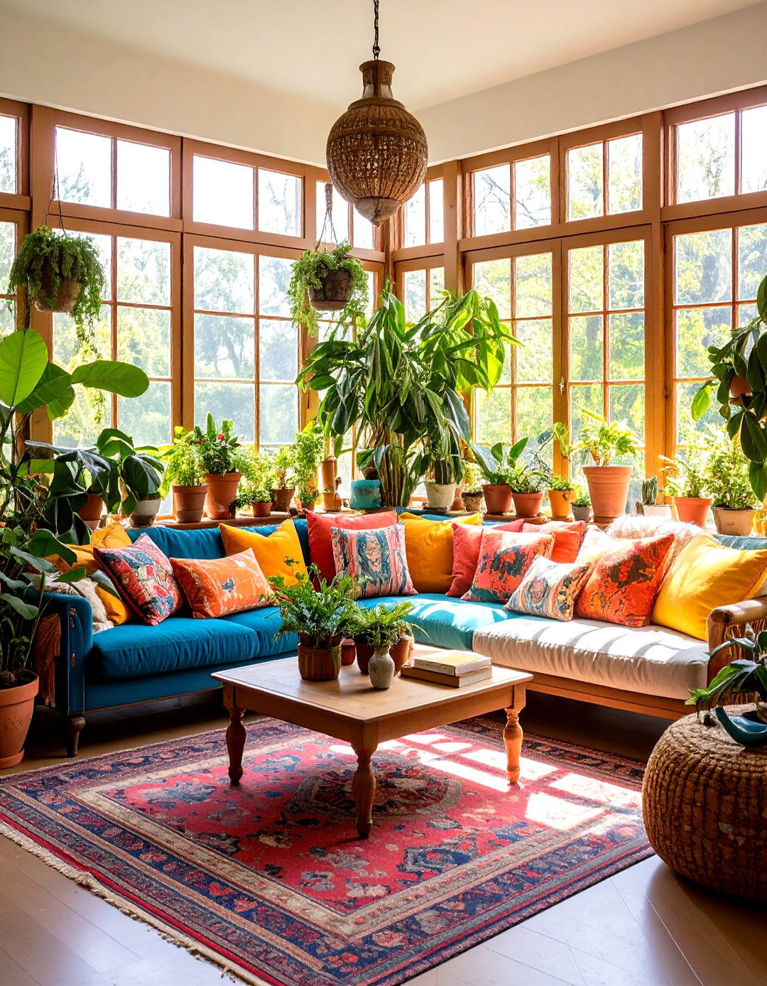 Eclectic Sunroom with Mixed Vintage and Modern Elements - 24 Sunroom Ideas