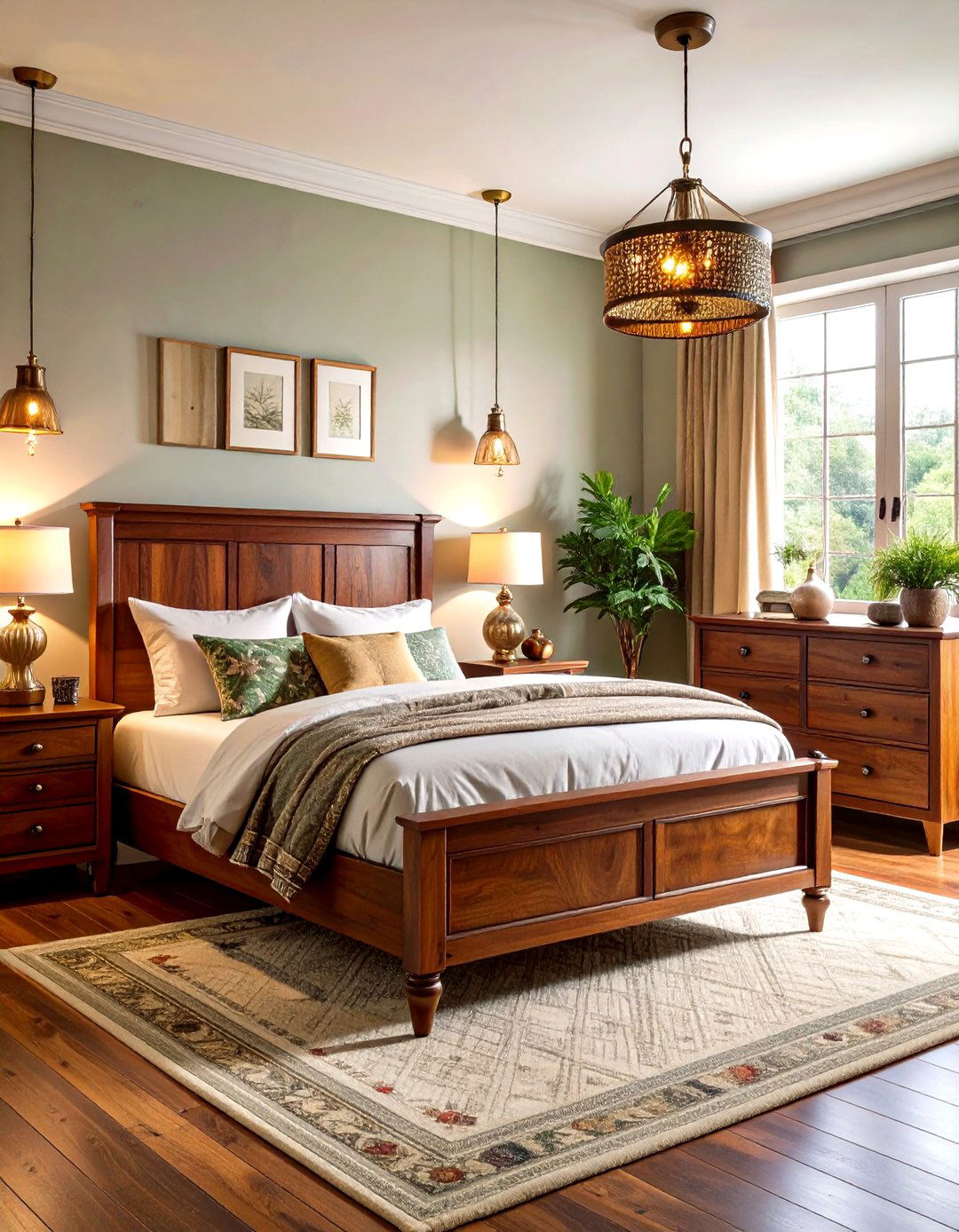 Eclectic Vintage Dark Wood Bedroom - 24 Dark Wood Bedroom Ideas
