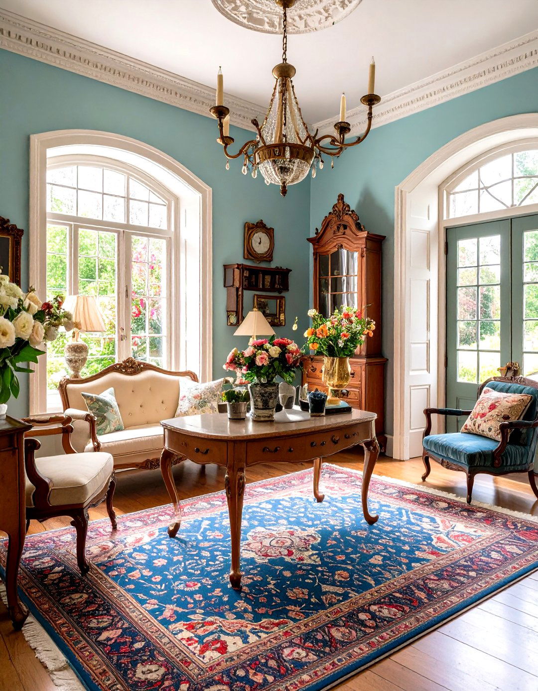 Eclectic Vintage Foyer with Antique Collections - 24 Foyer Decor Ideas