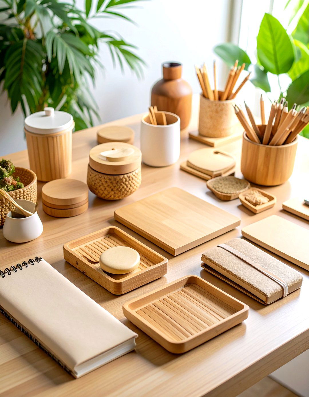 Eco Friendly Desk Accessory Collection - 24 Green Home Office Ideas