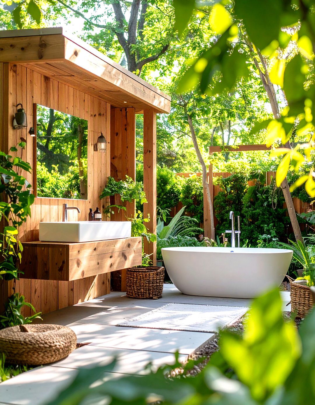 Eco Sustainable Green Outdoor Bathroom - 24 Outdoor Bathroom Ideas