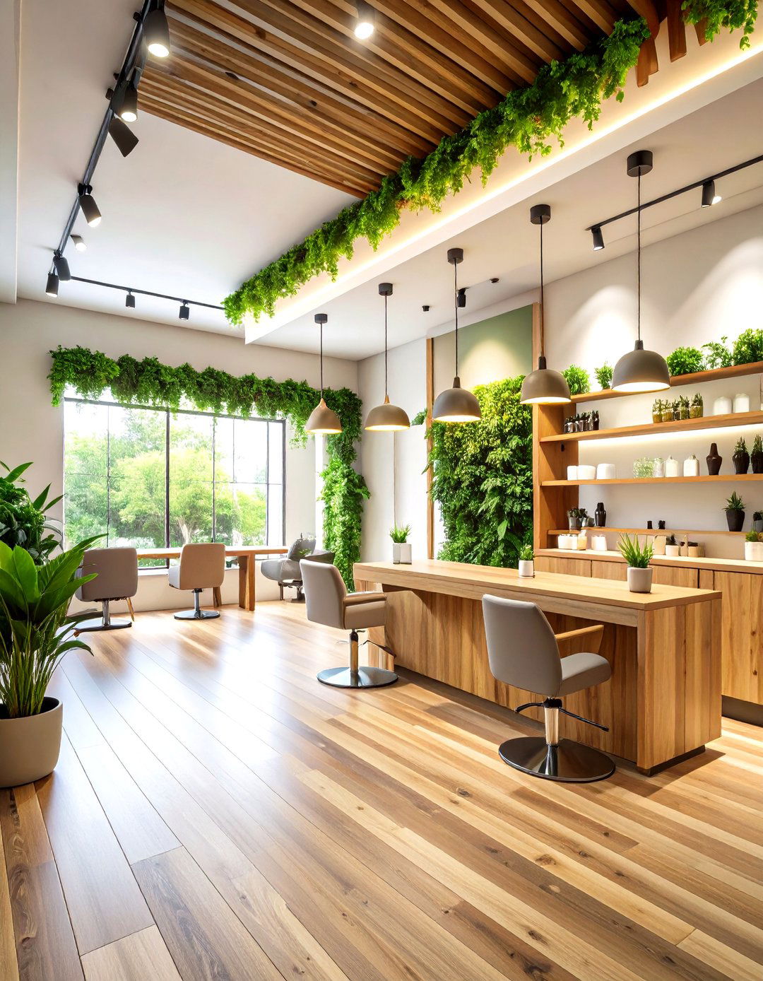 Eco Sustainable Material Choices - 24 Salon Interior Design Ideas