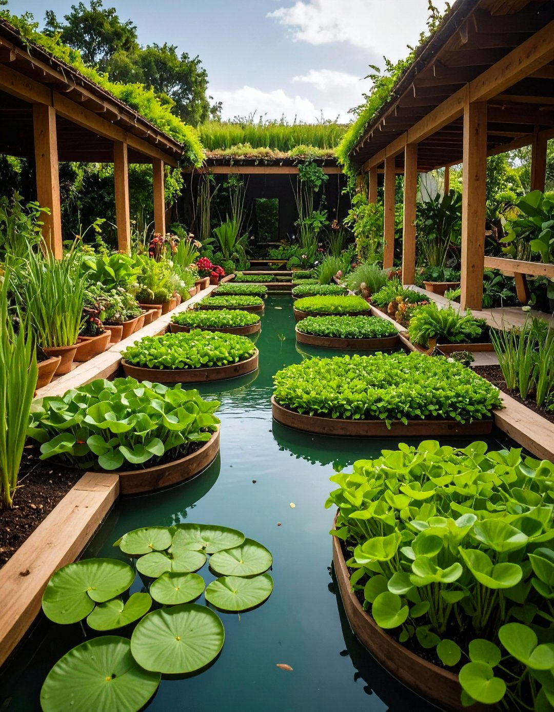 Edible Aquatic Garden Pond - 24 Pond Landscaping Ideas