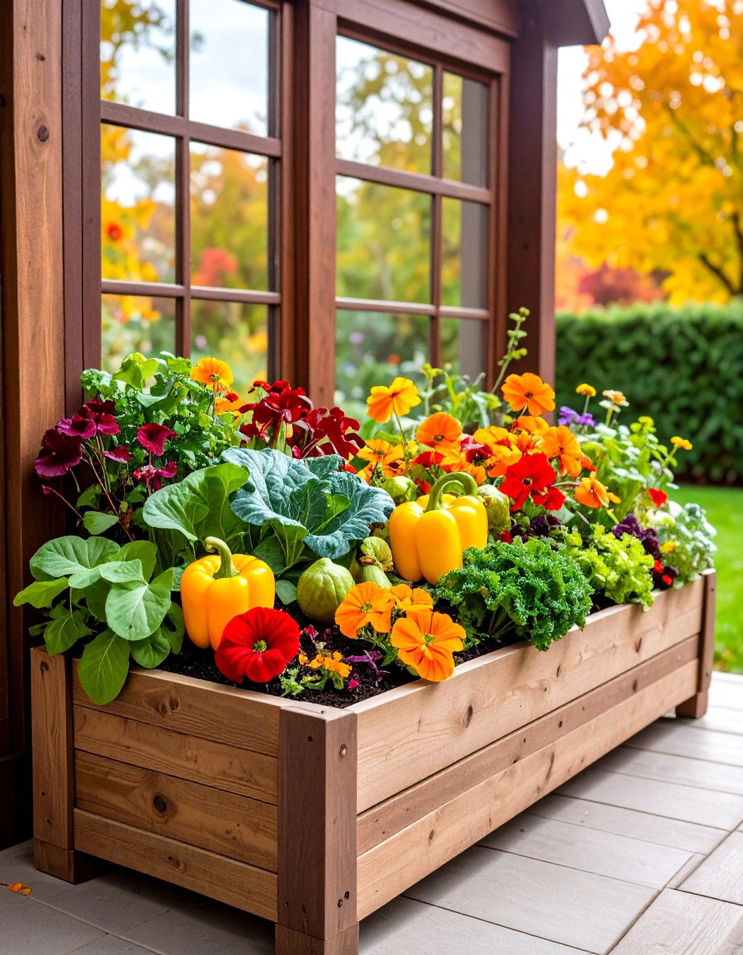 Edible Fall Flower Box Garden - 24 Fall Flower Box Ideas