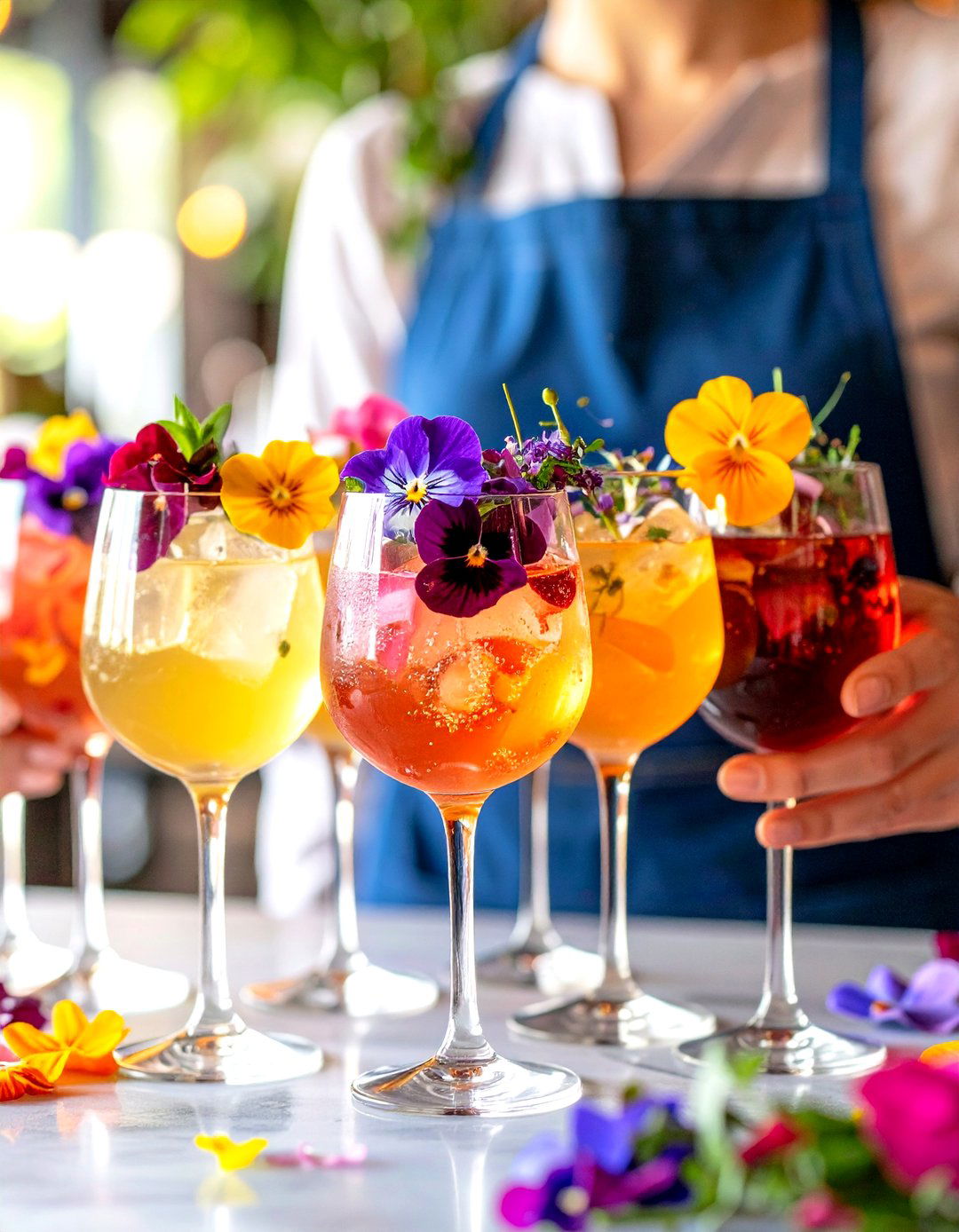 Edible Flower Cocktail Reception Service - 24 Wedding Reception Ideas