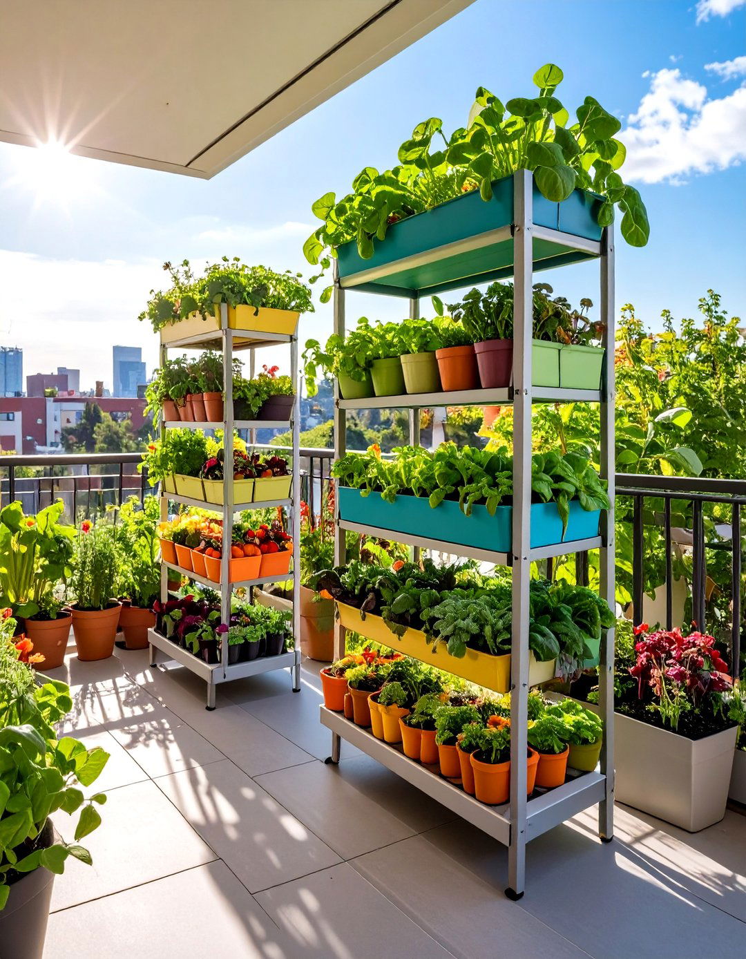 Edible Rainbow Vegetable Garden - 24 Balcony Garden Ideas