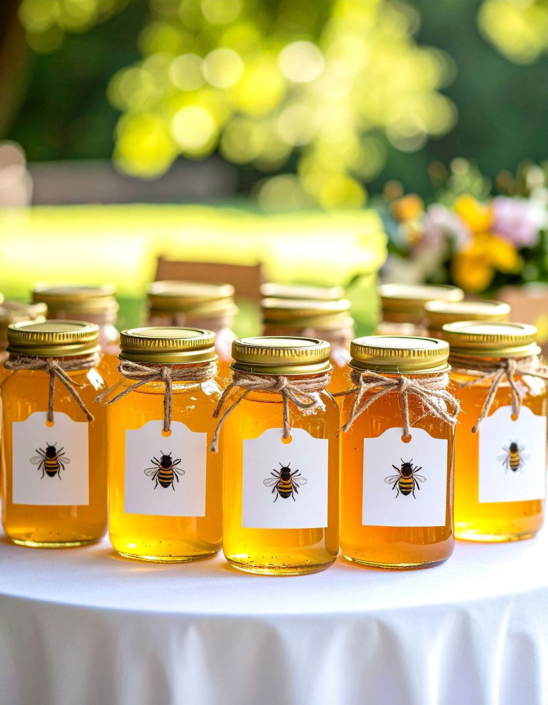 Edible Wedding Favors with Miniature Honey Jars - 24 Wedding Favors Ideas