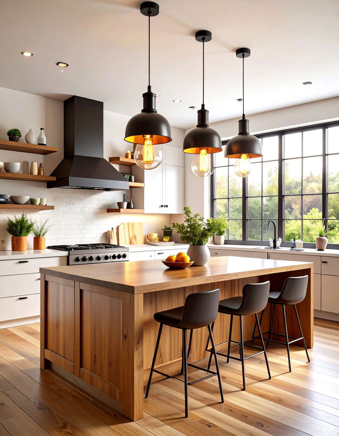 Edison Bulb Pendant Lighting - 24 Industrial Interior Design Style Ideas
