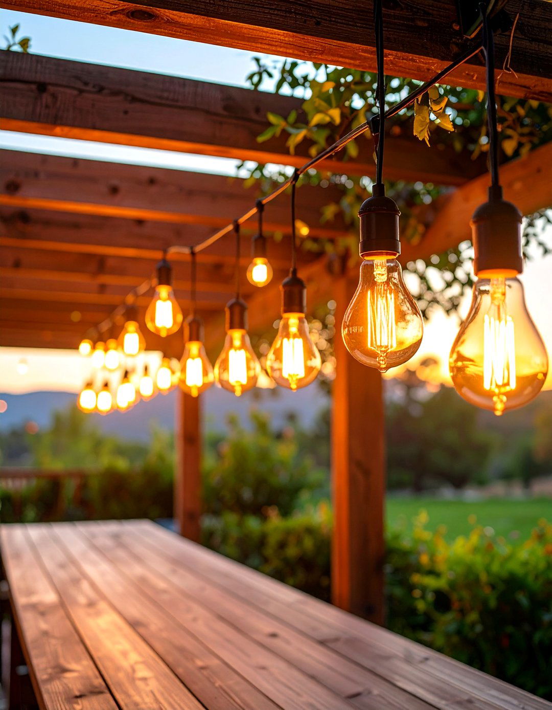 Edison Bulb Vintage Atmosphere - 24 Pergola Lighting Ideas