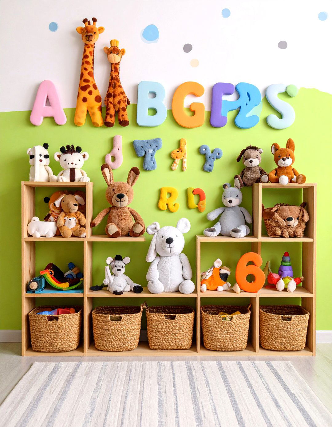 Educational Alphabet and Number Wall - 24 Nursery Wall Decor Ideas