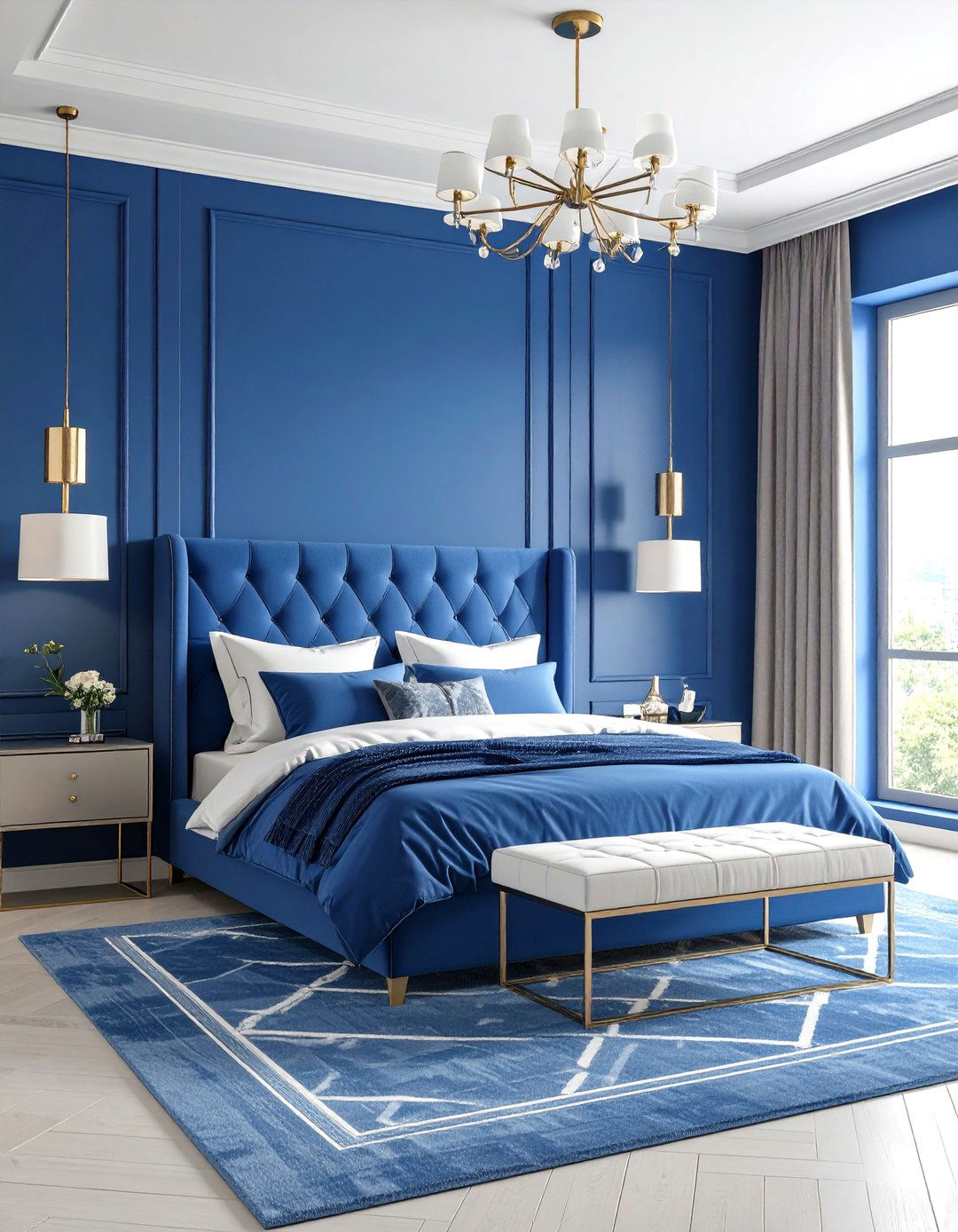Electric Blue Modern Energy - 24 Colorful Bedroom Ideas