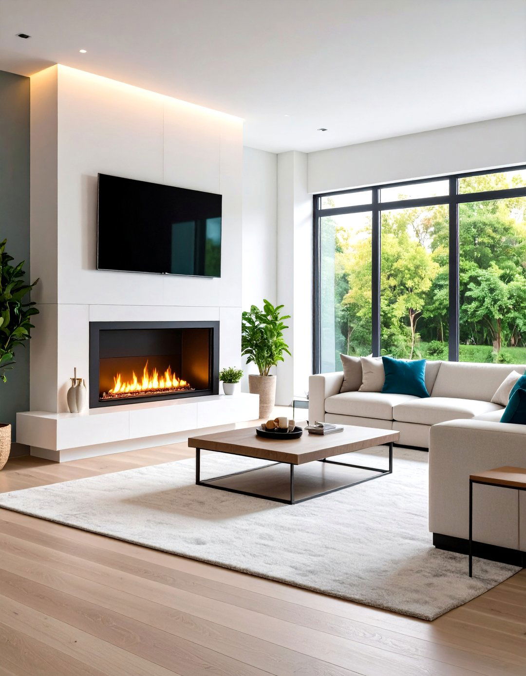Electric Fireplace Energy Efficiency - 24 Electric Fireplace Ideas With Tv Above