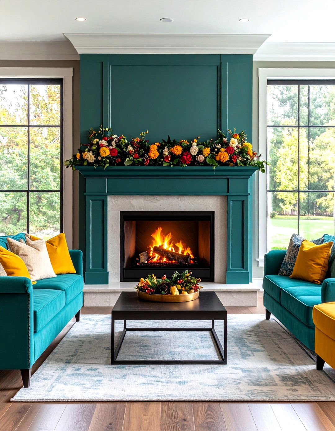 Electric Fireplace Mantel Seasonal Decorating - 24 Electric Fireplace Ideas