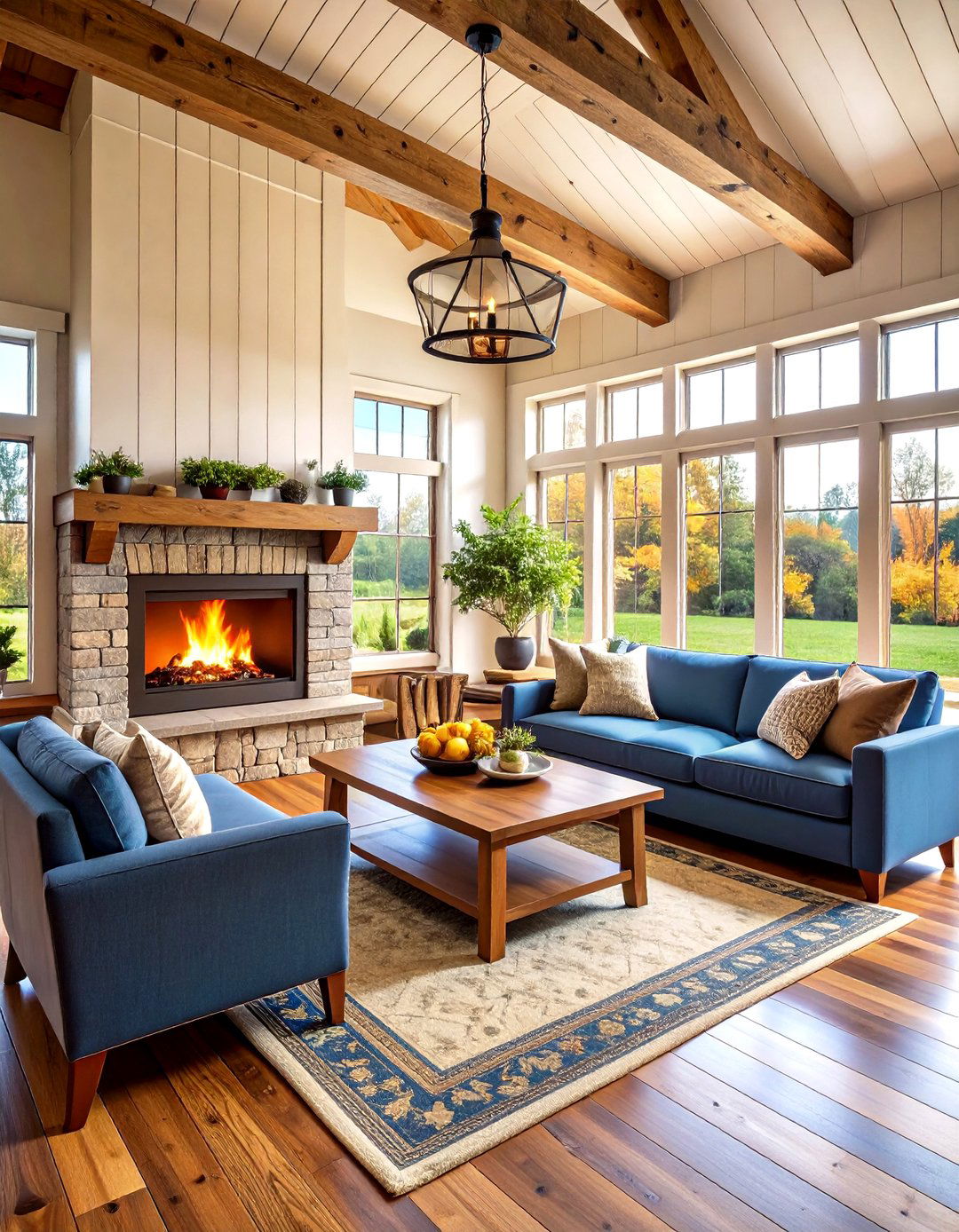 Electric Insert Farmhouse Styling - 24 Farmhouse Fireplace Ideas