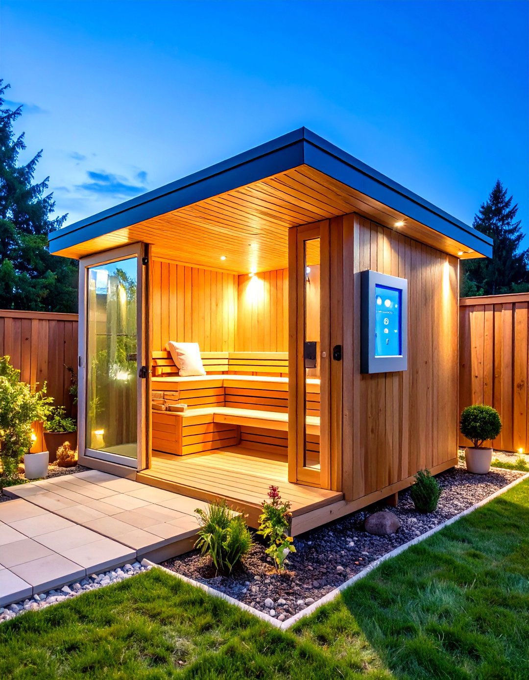 Electric Sauna with Smart Home Integration - 24 Outdoor Sauna Ideas