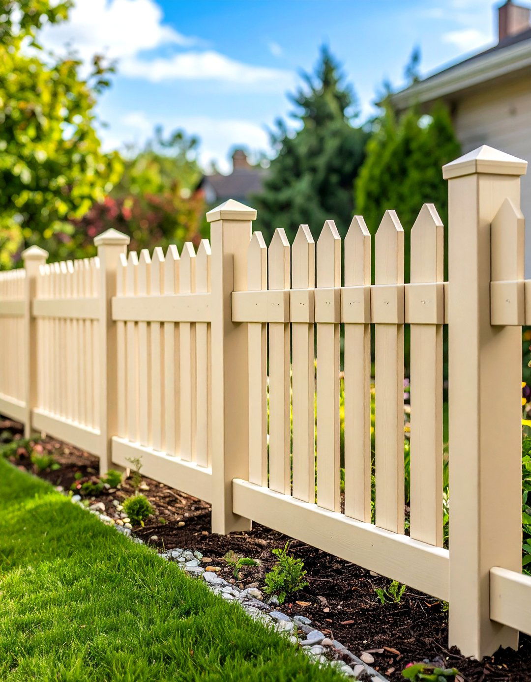 Elegant Beige Vinyl Fence Themes - 24 Vinyl Fence Colors
