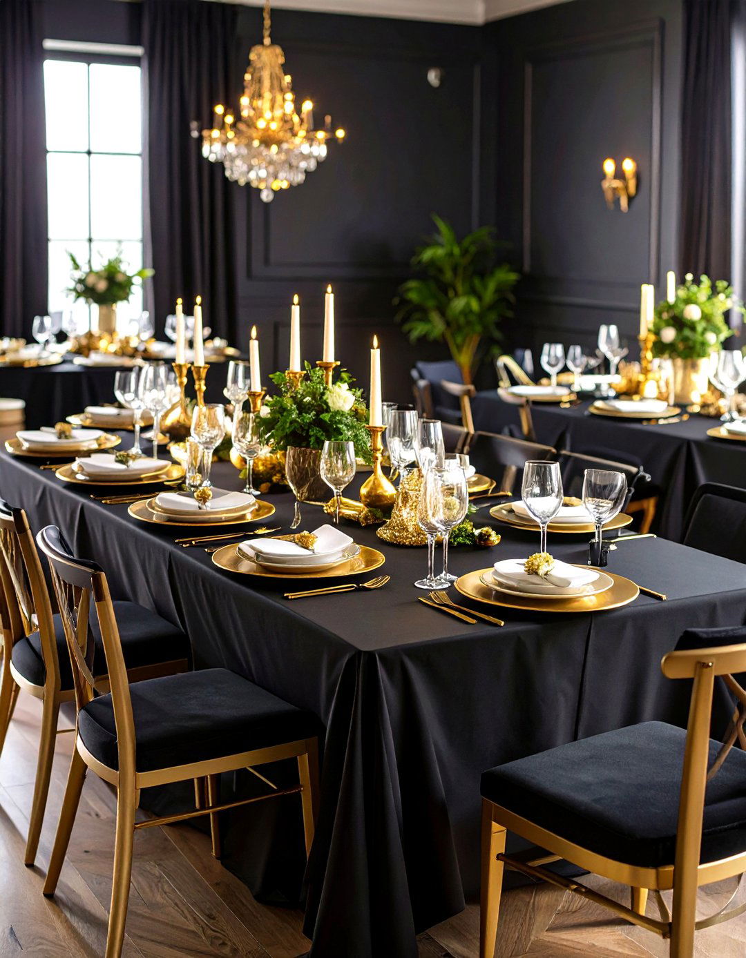 Elegant Black and Gold Sophistication - 24 Party Decoration Ideas