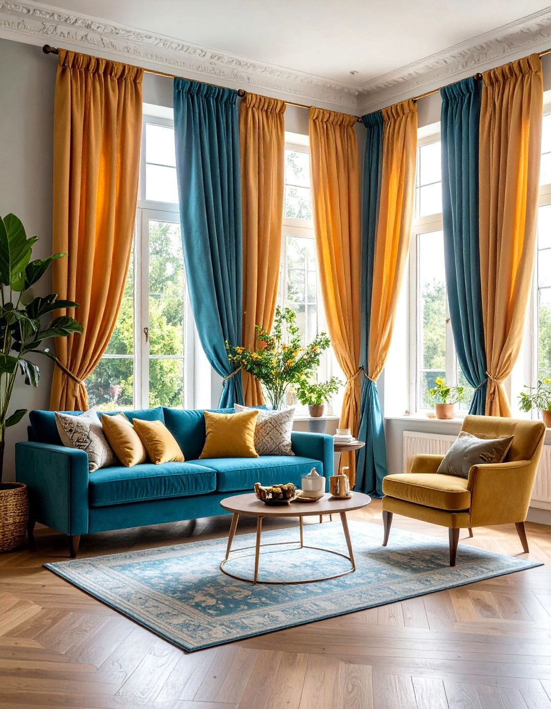 Elegant Cafe Curtain Arrangements - 24 Living Room Curtain Ideas