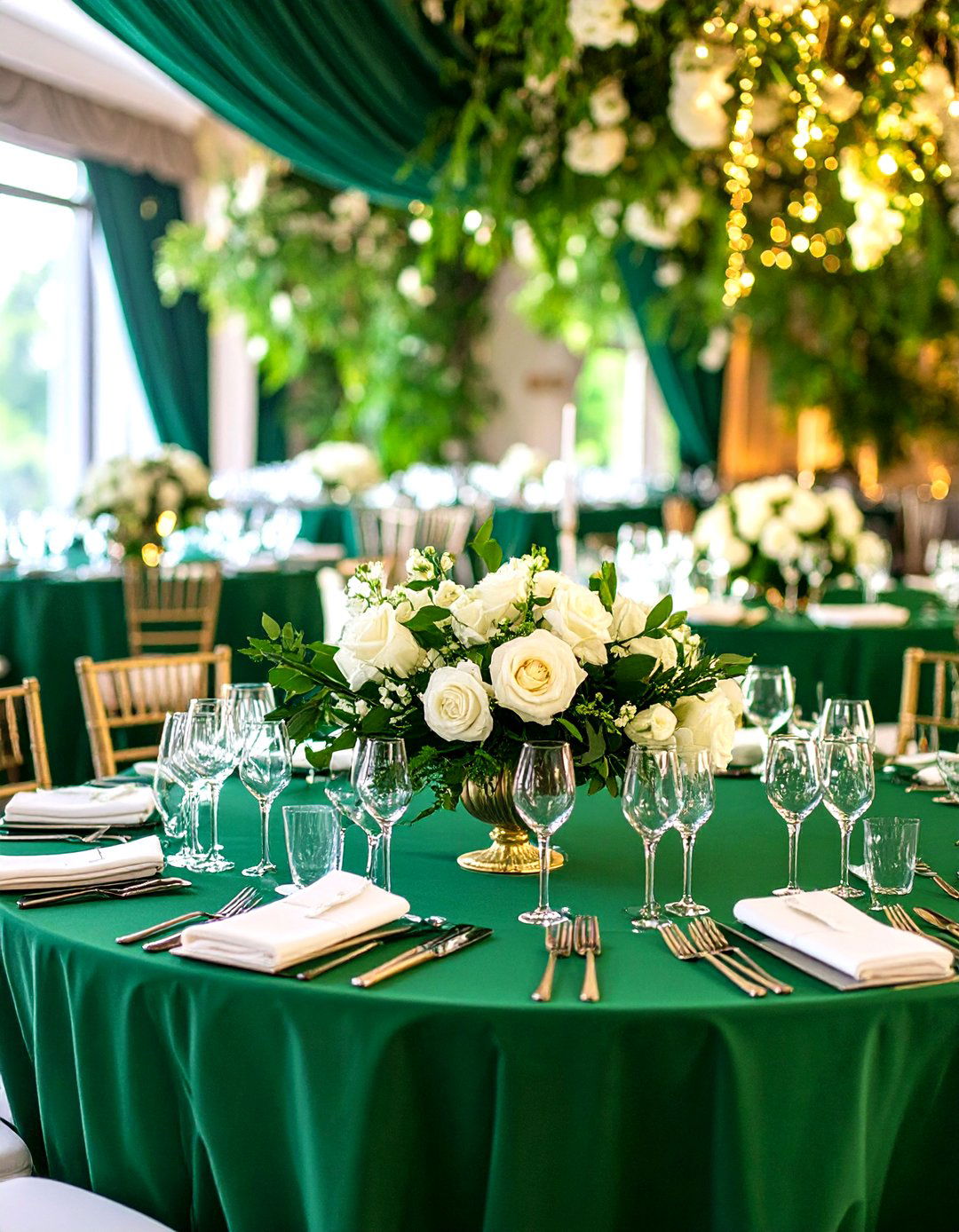 Elegant Emerald Ballroom Wedding - 24 Emerald Green Wedding Ideas