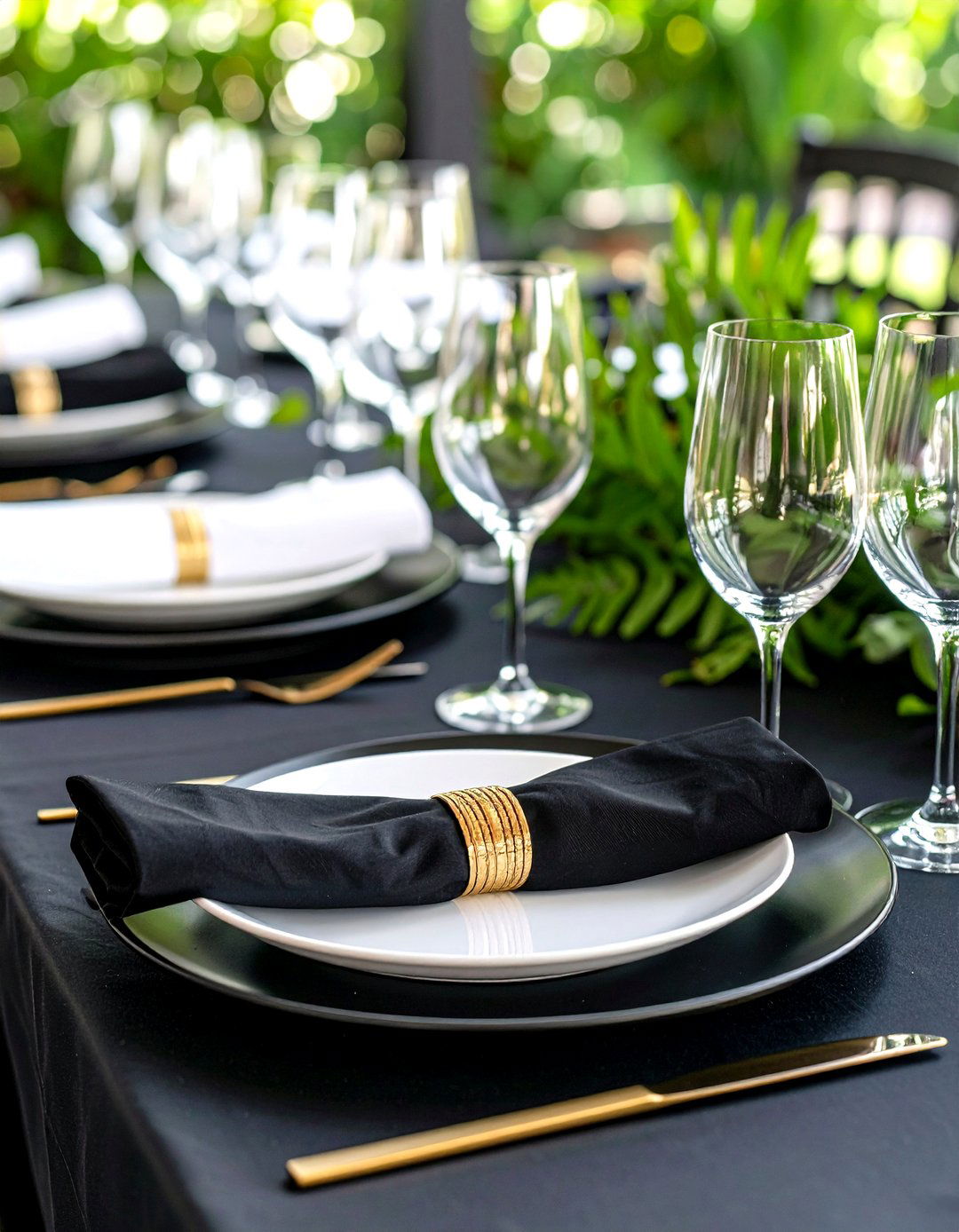 Elegant Place Card Settings - 24 Black and White Wedding Ideas