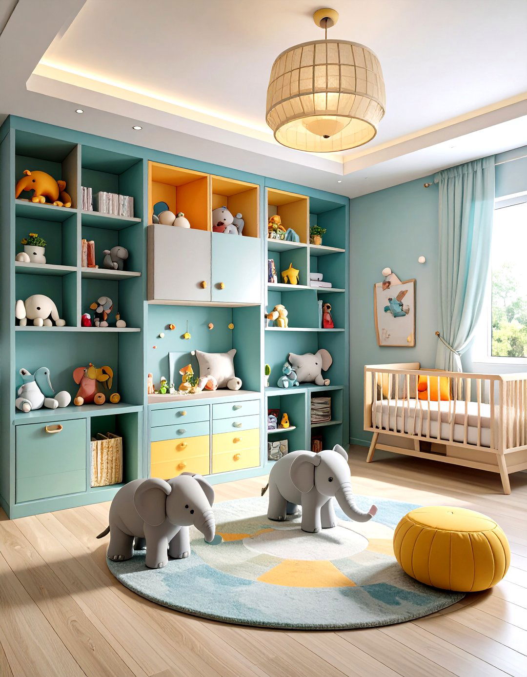 Elephant Storage and Organization Theme - 24 Elephant Nursery Ideas