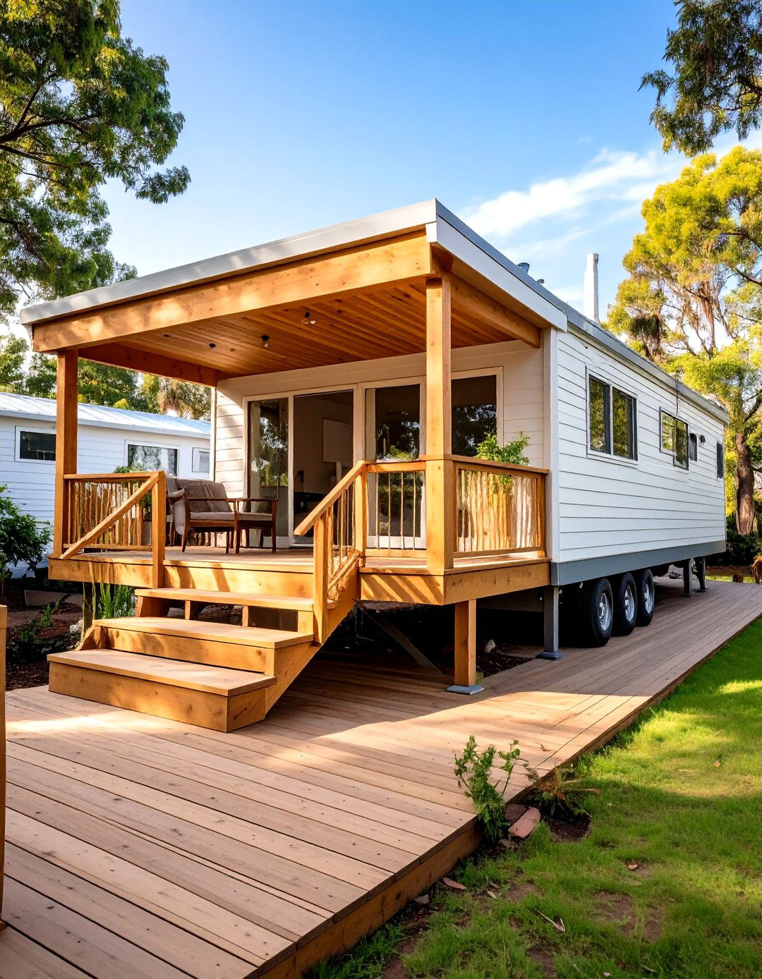 Elevated Deck Stair Systems - 24 Mobile Home Porch Ideas