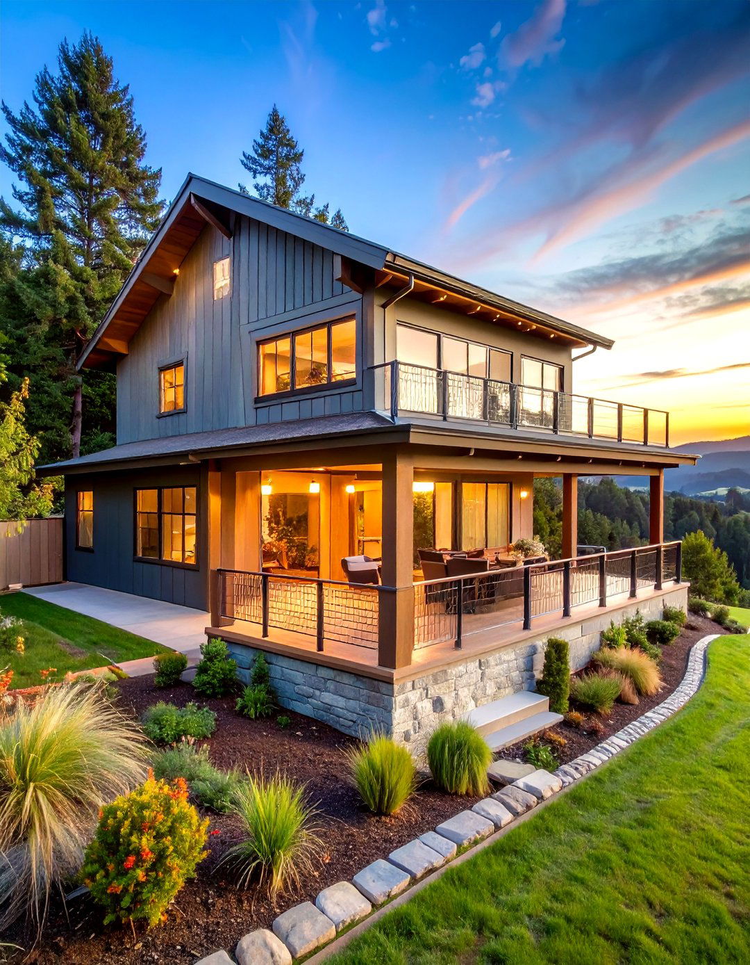 Elevated Foundation with Balcony Access - 24 Barndominium Exterior Ideas
