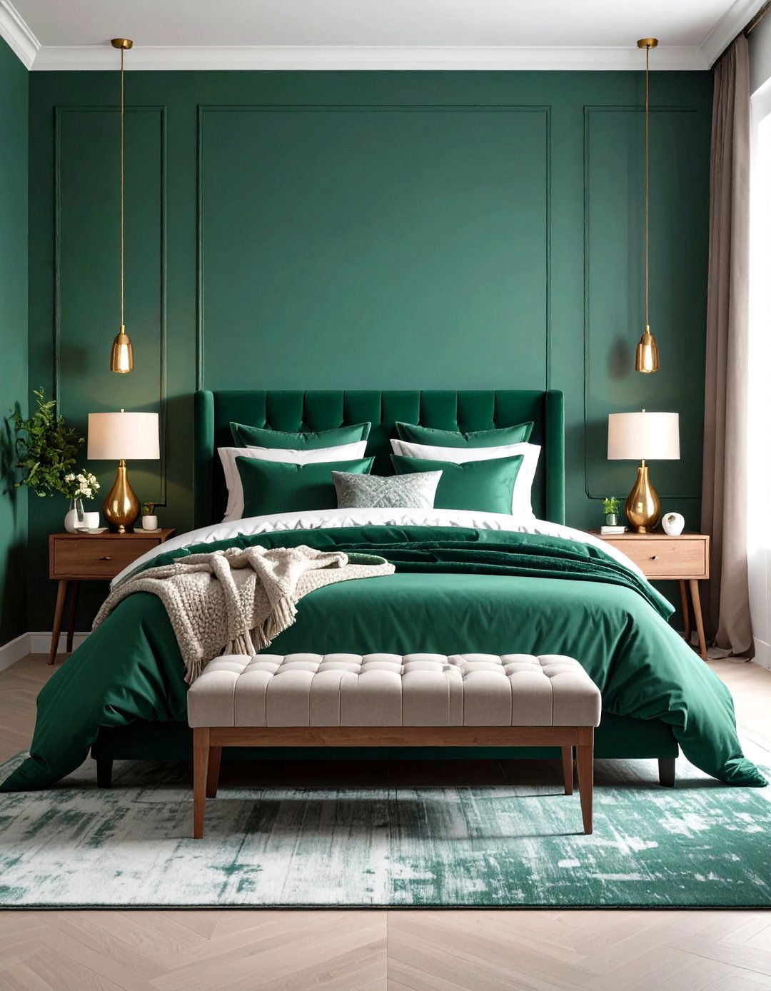 Emerald Green Bedding and Textiles Collection - 24 Emerald Green Bedroom Ideas