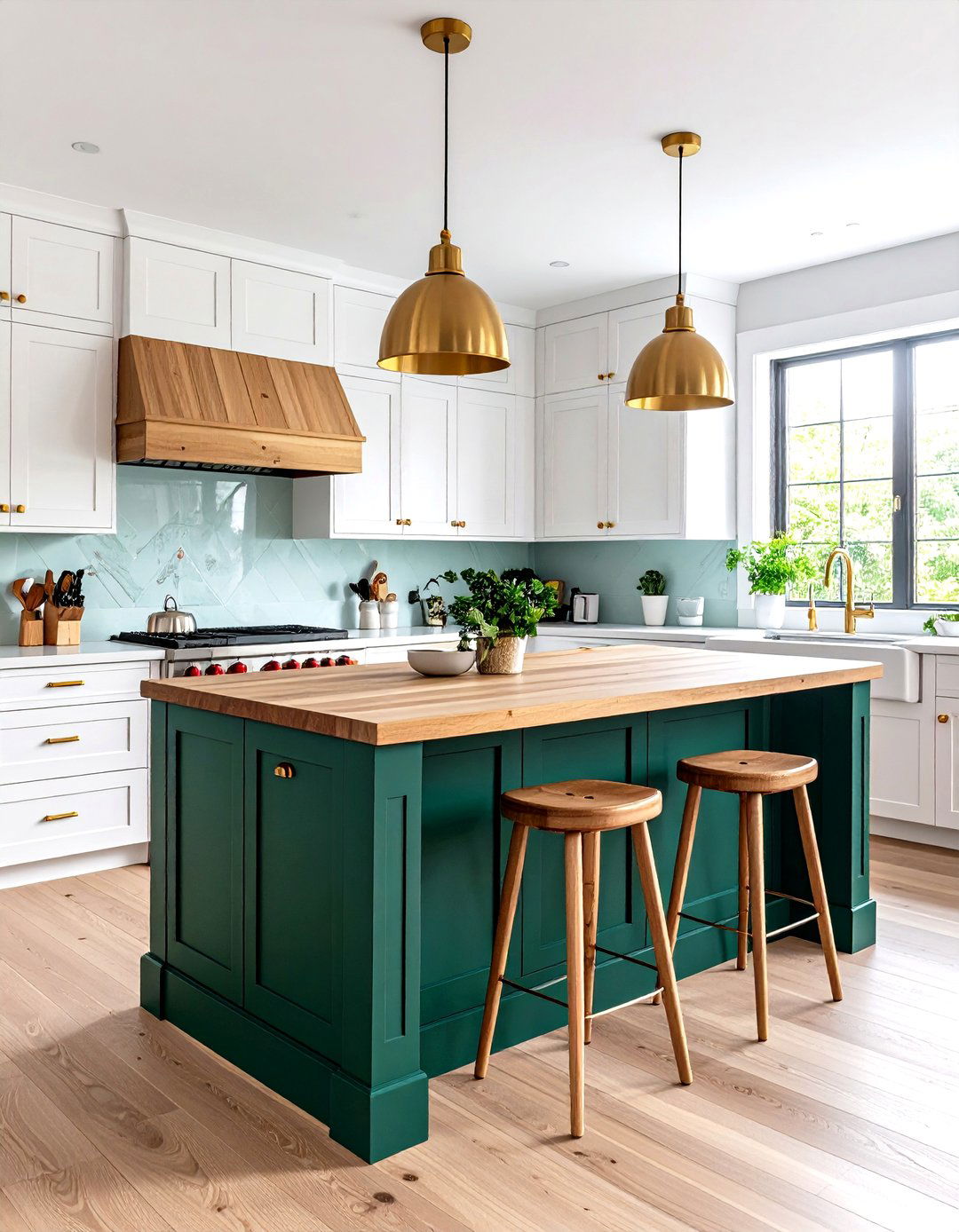 Emerald Green Kitchen Island Statement - 24 Emerald Green Kitchen Ideas