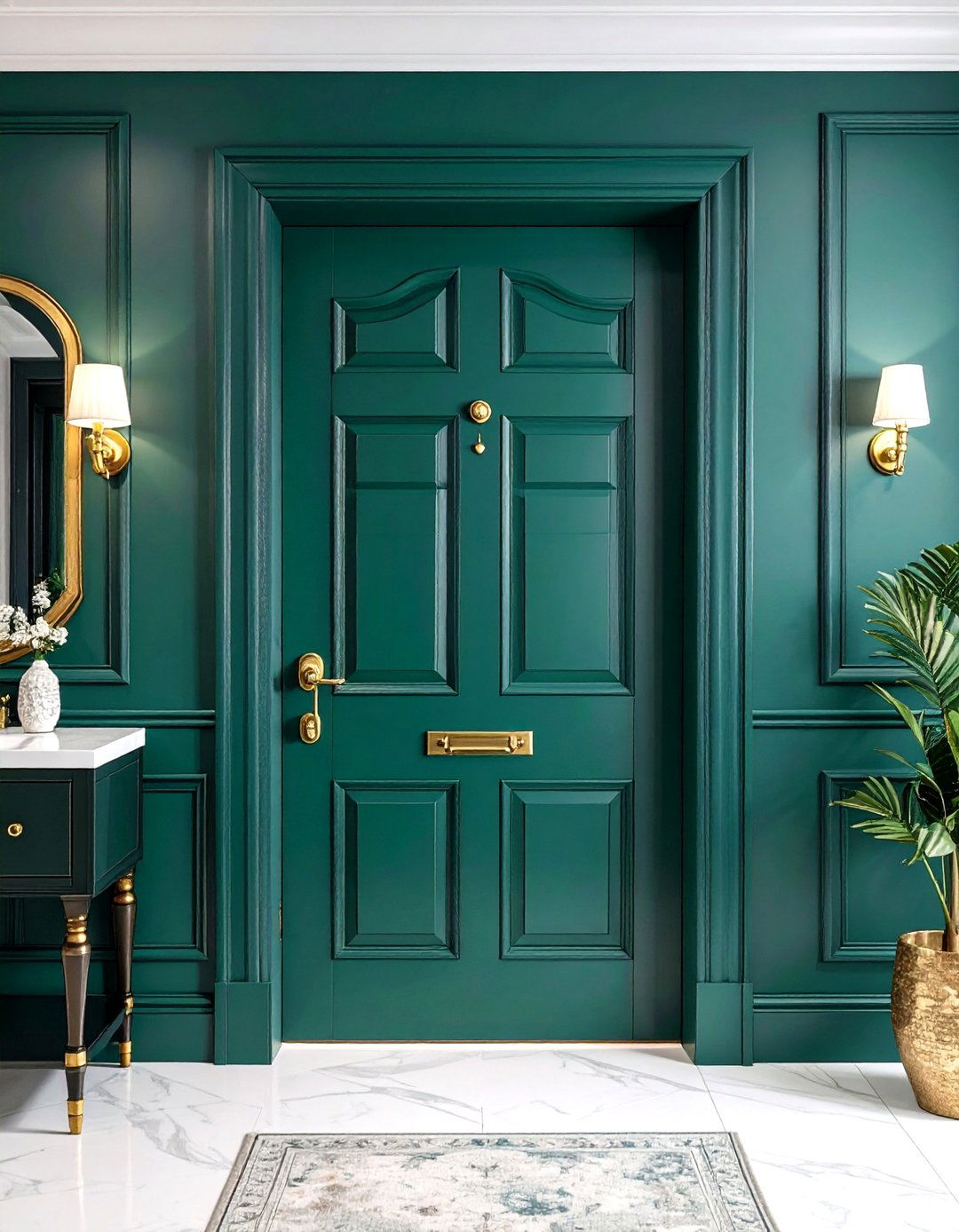 Emerald Green Richness - 24 Interior Door Color Ideas