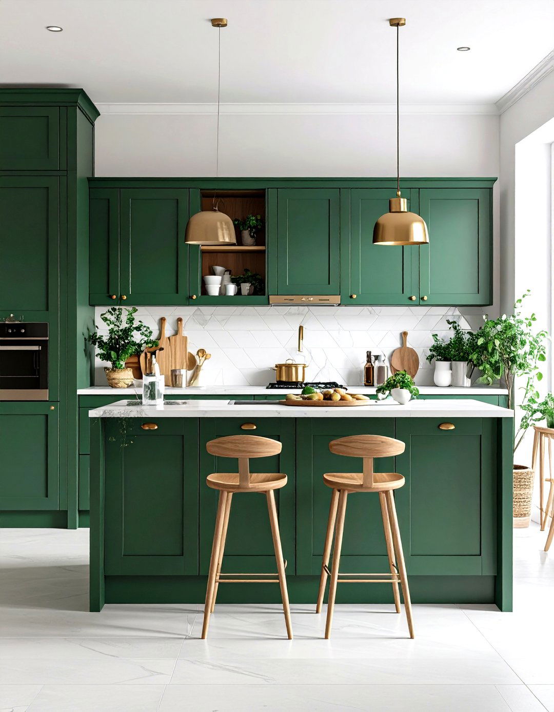 Emerald Green Scandinavian Warmth - 24 Emerald Green Kitchen Ideas