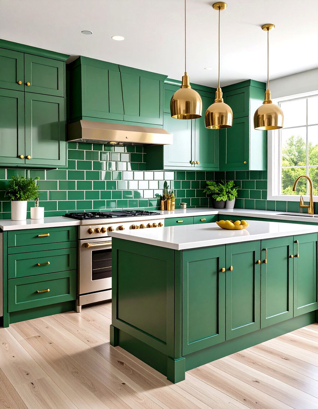 Emerald Green Subway Tile Kitchen Backsplash - 24 Kitchen With Green Backsplash Ideas