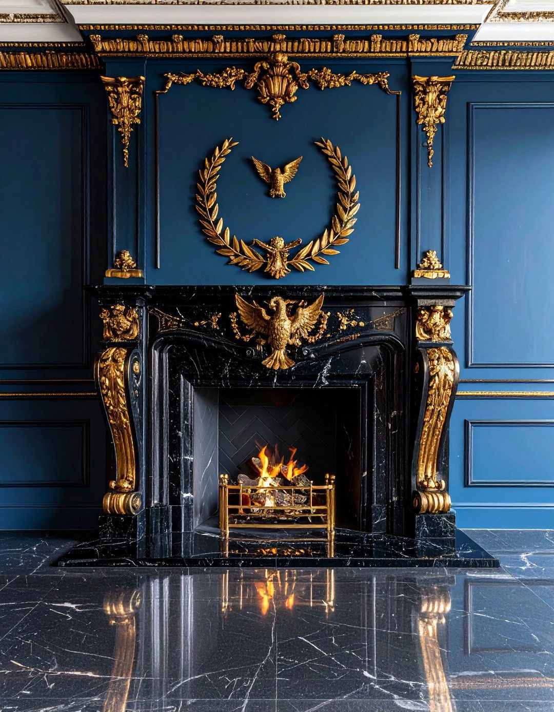 Empire Style Architectural Grandeur - 24 Traditional Fireplaces