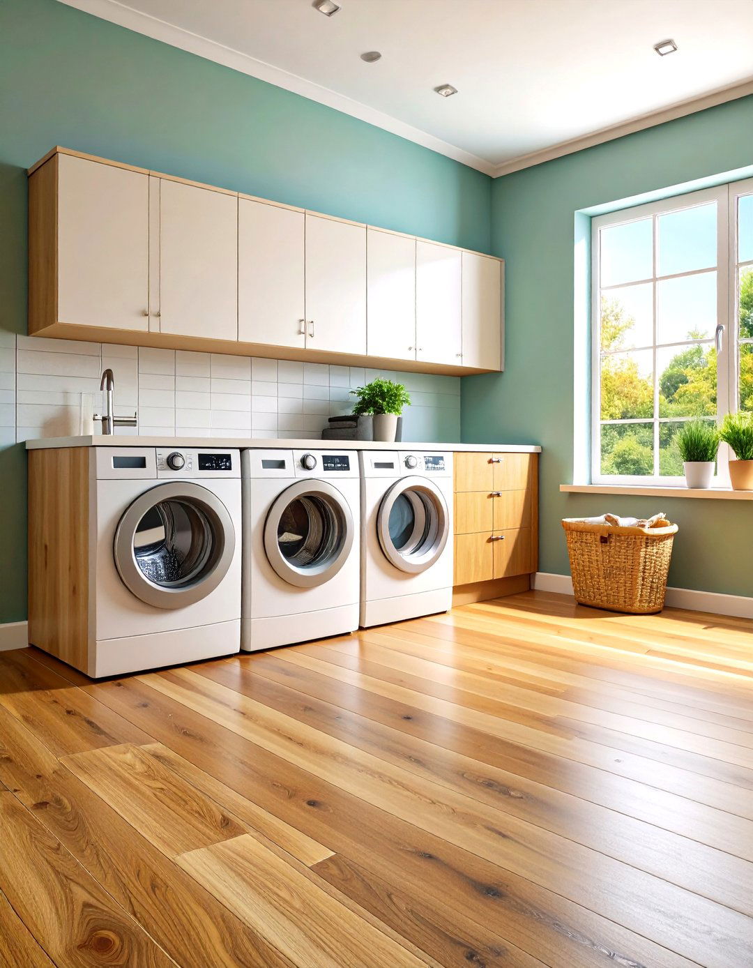 Engineered Wood Look Laminate - 24 Laundry Room Floor Ideas