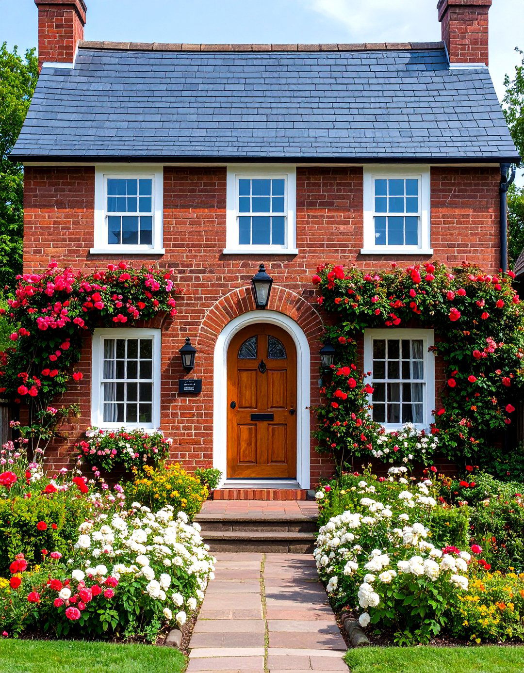 English Cottage Brown Brick Charm - 24 Brown Brick Exterior Home Ideas