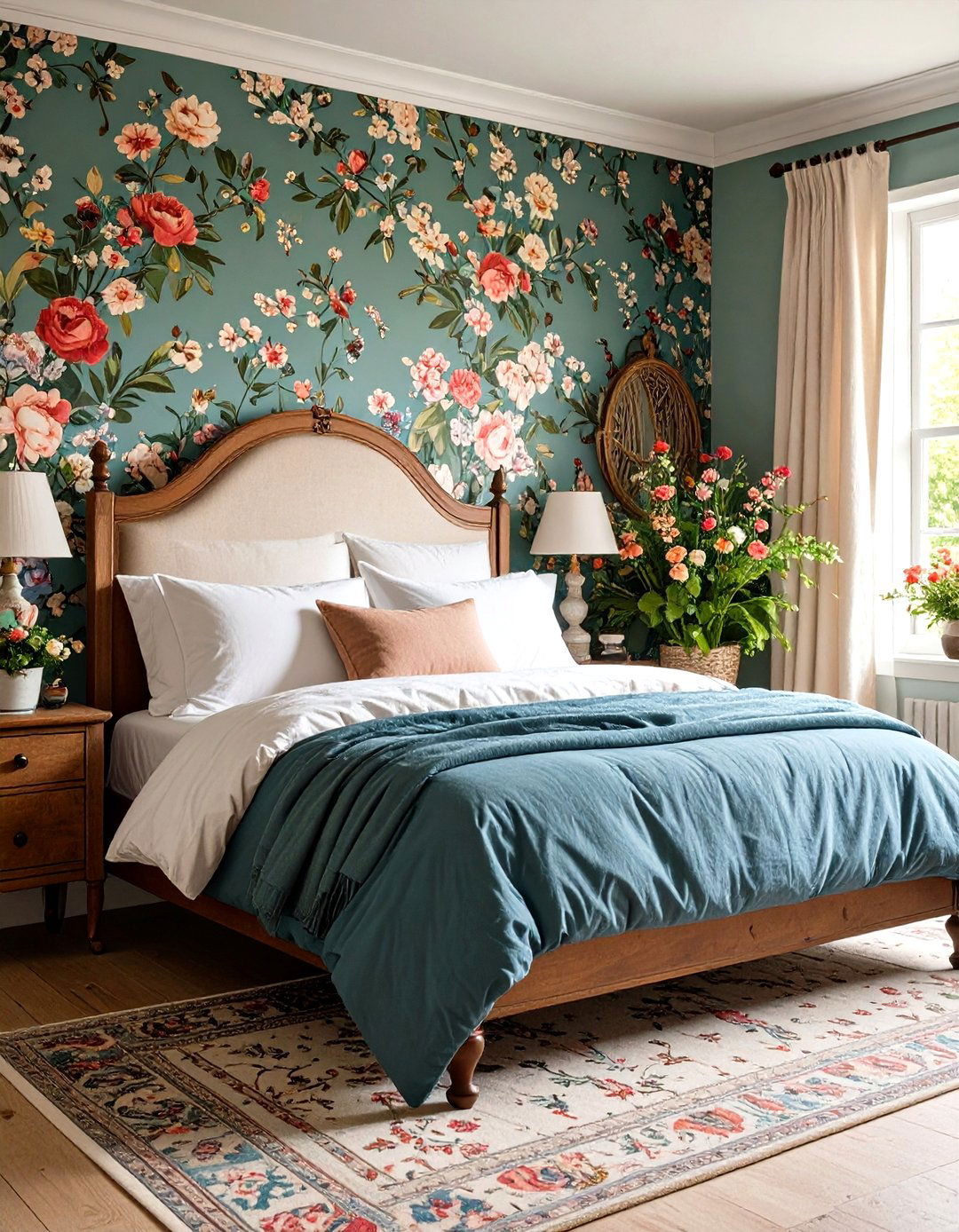 English Cottage Floral Patterns - 24 Country Bedroom Ideas
