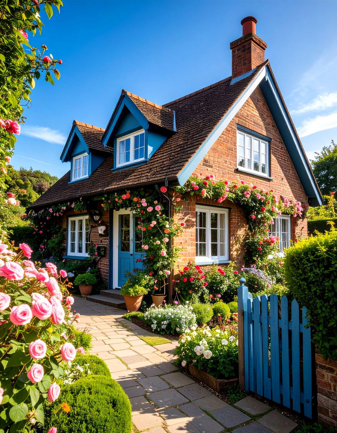 English Cottage Garden Sage Green Charm - 24 Sage Green Painted Brick House Ideas