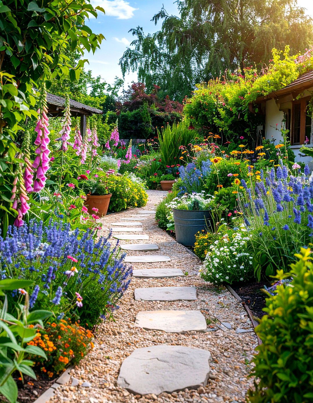 English Cottage Gravel Garden - 24 Gravel Garden Ideas