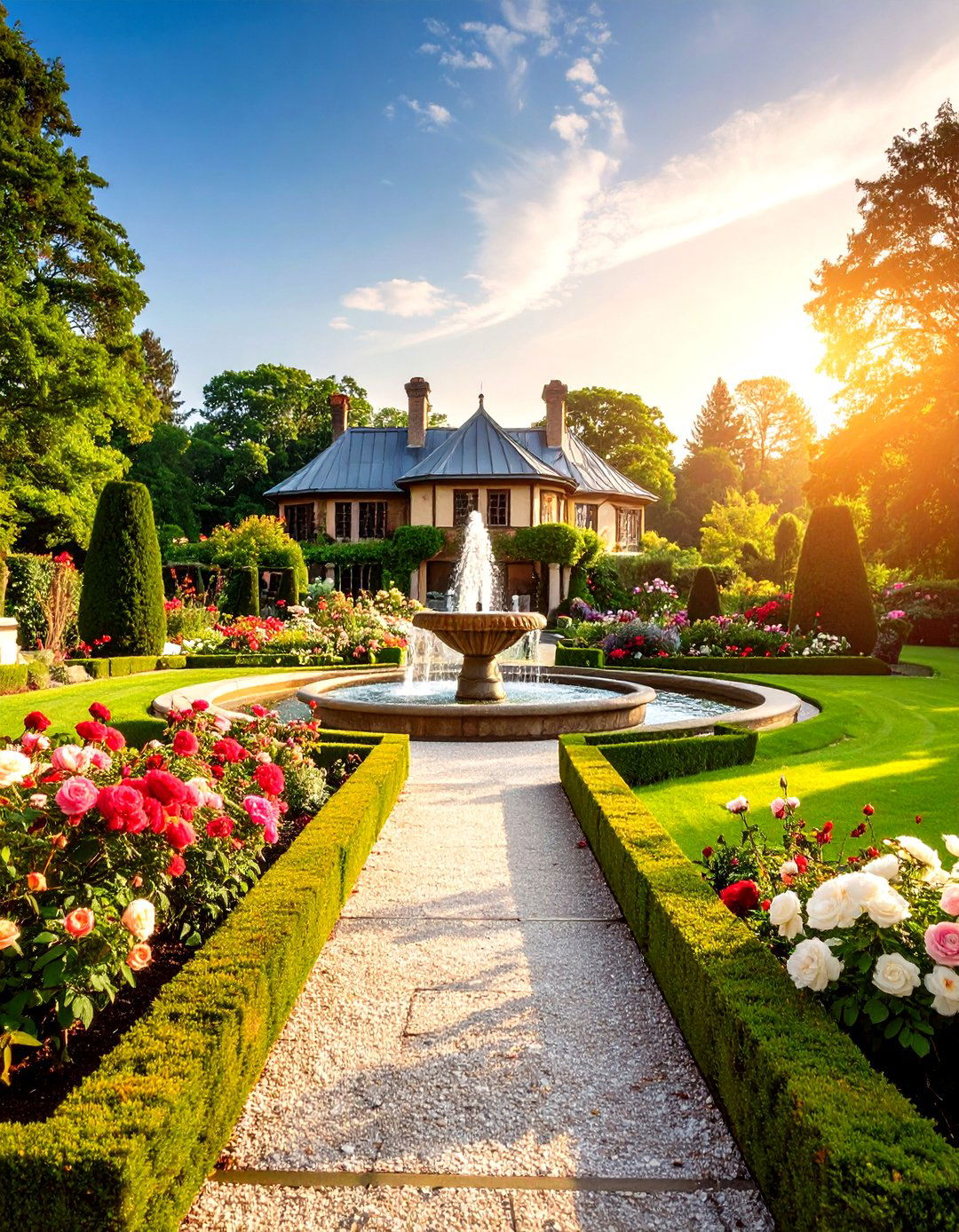 English Country Garden Estate - 24 Large Backyard Ideas